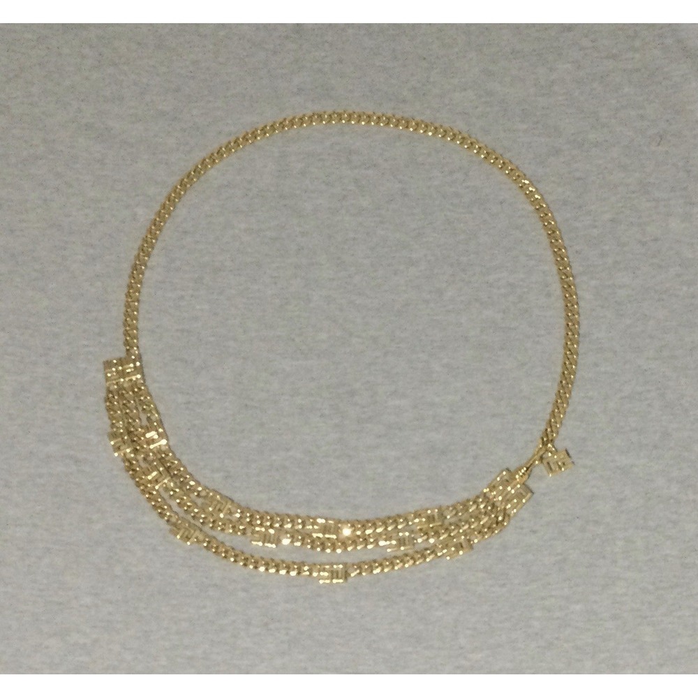Vintage ST JOHN SJ Logo Designer Runway Layered Chain Belt 38"